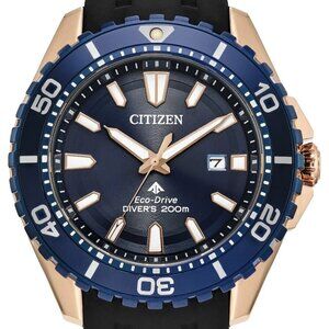 Citizen Men 's Sea Calendar Eco-Drive Black Polyurethane Watch 45 MM BN0196-01L